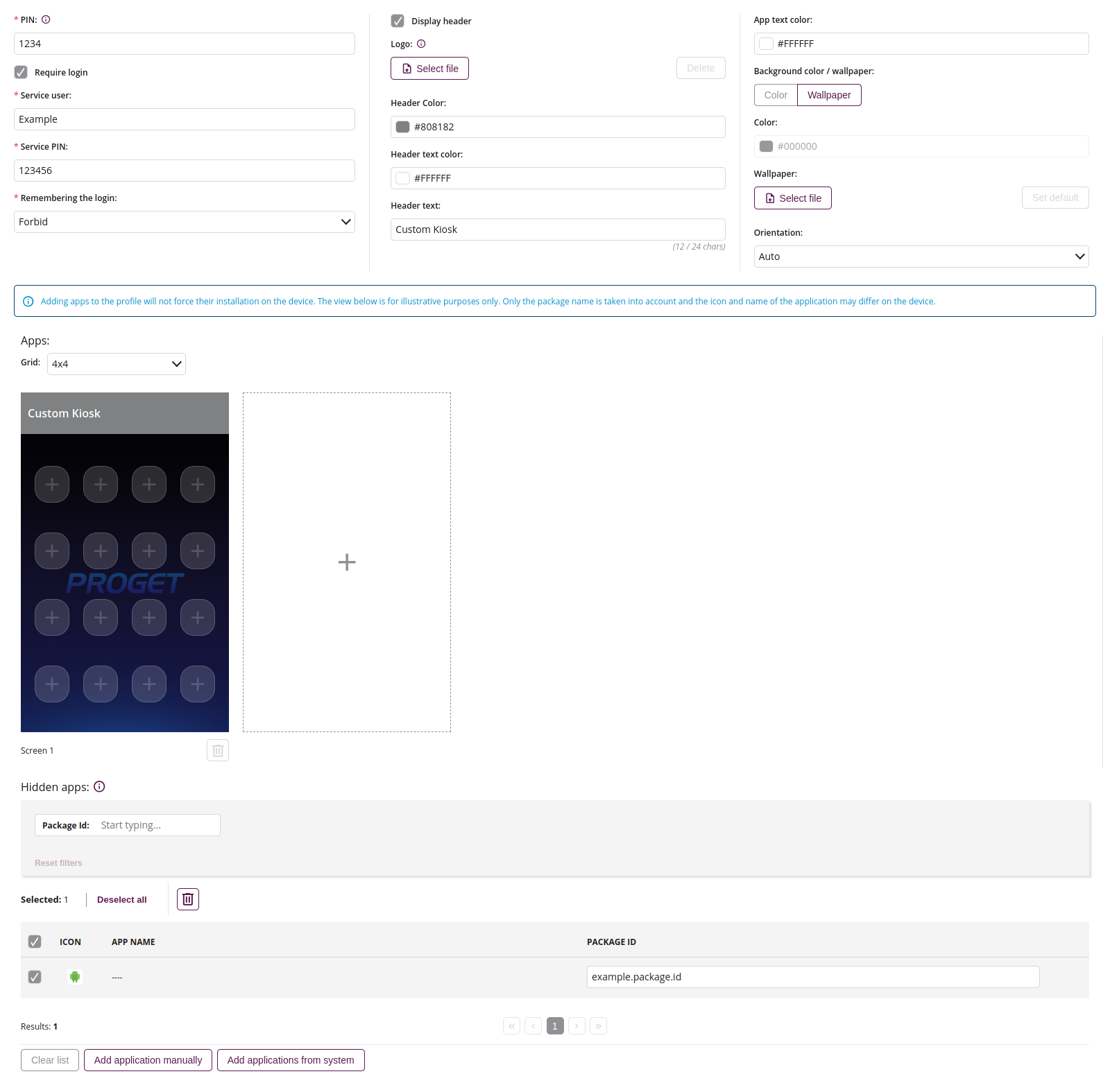 PROFILE_KIOSK_MULTI_APP_MAP